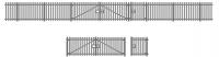 280 Ratio Modern Palisade Fencing with gates - 672mm